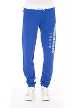 Blue Cotton Men Sport Pant Baldinini Trend