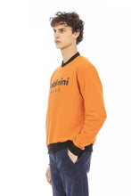 Orange Cotton Men Sweater Baldinini Trend