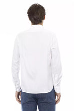 White Cotton Men Shirt Baldinini Trend