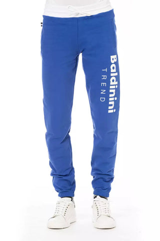 Blue Cotton Men Sport Pant Baldinini Trend