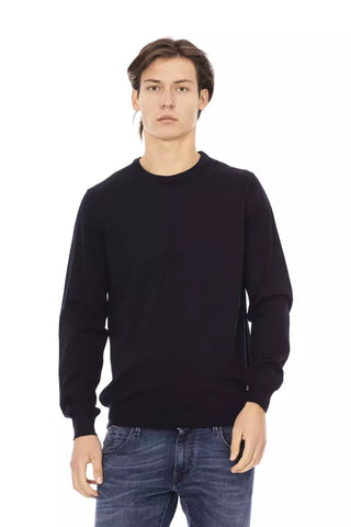 Blue Fabric Men Sweater Baldinini Trend