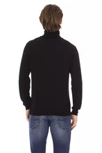 Black Fabric Men Sweater Baldinini Trend