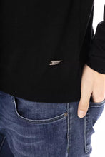 Black Fabric Men Sweater Baldinini Trend