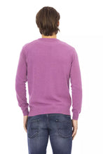 Purple Wool Men Sweater Baldinini Trend