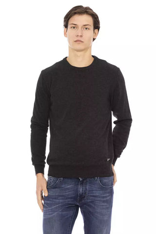 Black Wool Men's Sweater Baldinini Trend