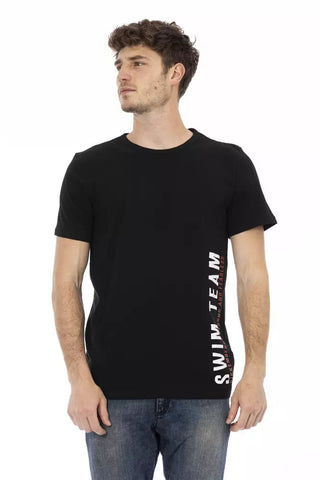 Black Cotton Men T-Shirt Bikkembergs