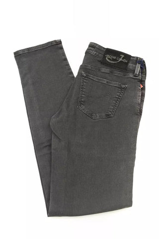 Black Cotton Women Jeans Jacob Cohen