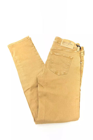 Beige Cotton Women Jeans Jacob Cohen