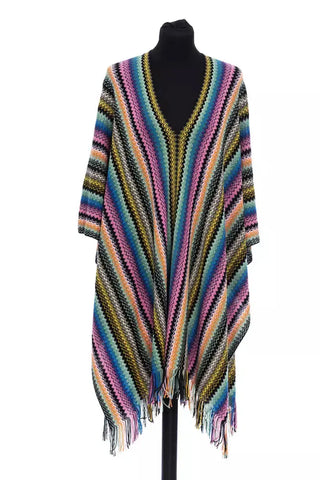 Multicolor Wool Women Poncho Missoni