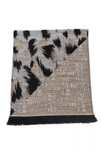 Beige Wool Men Scarf Cavalli Class