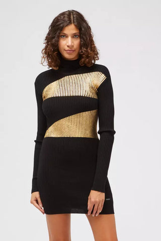 Black Viscose Women Dress Custo Barcelona