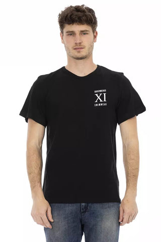 Black Cotton Men's T-Shirt Bikkembergs