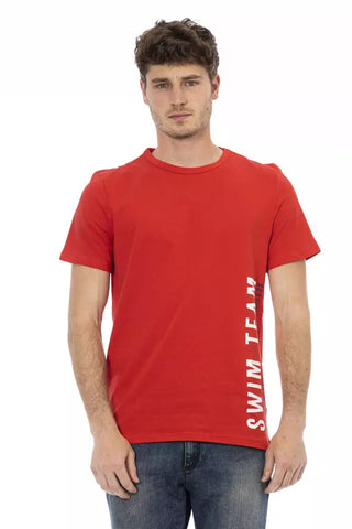 Red Cotton Men T-Shirt Bikkembergs