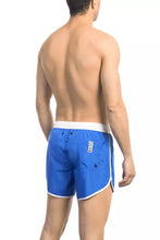 Blue Polyester Men Swim Shorts Bikkembergs