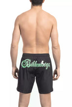 Black Polyester Men Swim Short Bikkembergs