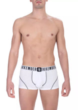 White Cotton Men's Trunk Underwear Bi-Pack Bikkembergs