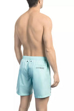 Light Blue Polyester Men Swim Short Bikkembergs