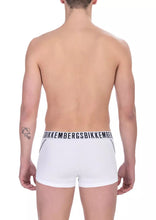 White Cotton Men's Trunk Underwear Bi-Pack Bikkembergs