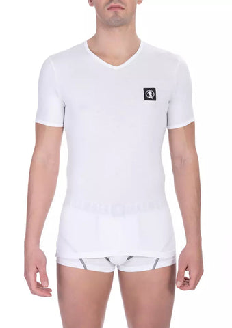 White Cotton Men's T-Shirt Bikkembergs