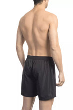 Black Polyester Men's Swim Short Bikkembergs
