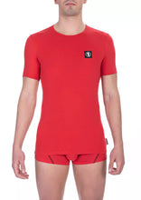 Red Cotton Men T-Shirt Bikkembergs