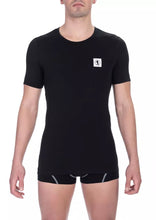 Black Cotton Men T-Shirt Twin Pack Bikkembergs