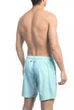 Light Blue Polyester Men Swim Short Bikkembergs