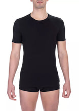 Black Cotton Men T-Shirt Bikkembergs