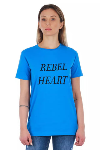 Light Blue Cotton Women Top Frankie Morello