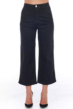 Black Cotton Women Cropped Trouser Frankie Morello