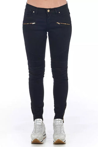 Black Cotton Women's Jeans Frankie Morello
