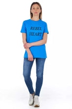 Light Blue Cotton Women Top Frankie Morello