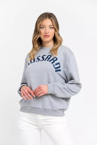 Gray Cotton Women Sweatshirt Trussardi