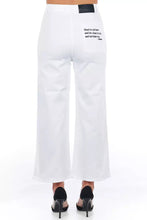 White Cotton Women Cropped Trouser Frankie Morello