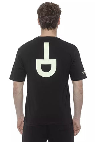 Black Cotton Men's T-Shirt Tond