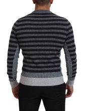 Black Gray Wool Logo Pullover Sweater Dolce & Gabbana