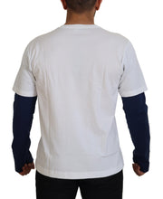 White Blue DG Crown Pullover Sweater Dolce & Gabbana