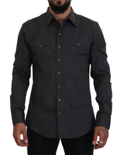 Gray SICILIA Slim Fit Stretch Dress Shirt Dolce & Gabbana