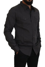 Gray SICILIA Slim Fit Stretch Dress Shirt Dolce & Gabbana