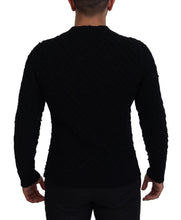 Black Wool V-neck Knitted Pullover Sweater Dolce & Gabbana