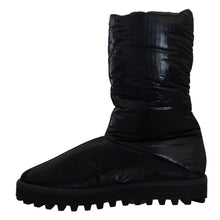 Black Boots Padded Mid Calf Winter Shoes Dolce & Gabbana