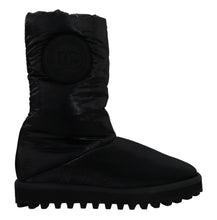 Black Boots Padded Mid Calf Winter Shoes Dolce & Gabbana