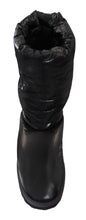 Black Boots Padded Mid Calf Winter Shoes Dolce & Gabbana