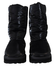 Black Boots Padded Mid Calf Winter Shoes Dolce & Gabbana