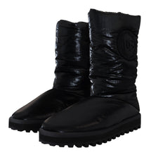 Black Boots Padded Mid Calf Winter Shoes Dolce & Gabbana