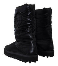 Black Boots Padded Mid Calf Winter Shoes Dolce & Gabbana