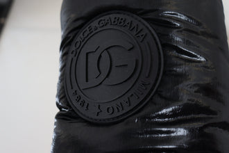 Black Boots Padded Mid Calf Winter Shoes Dolce & Gabbana