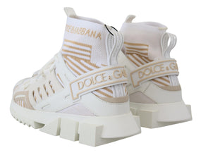 White Beige Sorrento Sneakers Shoes Dolce & Gabbana