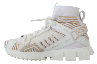 White Beige Sorrento Sneakers Shoes Dolce & Gabbana