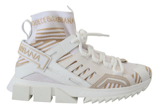White Beige Sorrento Sneakers Shoes Dolce & Gabbana